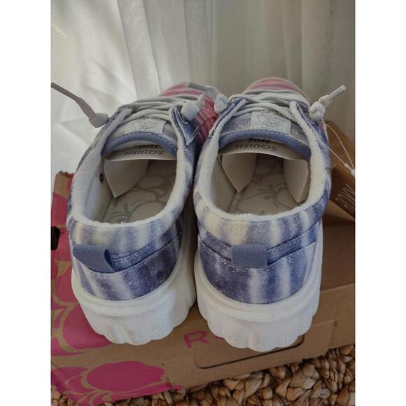 Roxy Womens Sheilahh Blue Pink Dew Shoes Platform Sneakers Size 10 - Picture 4 of 5